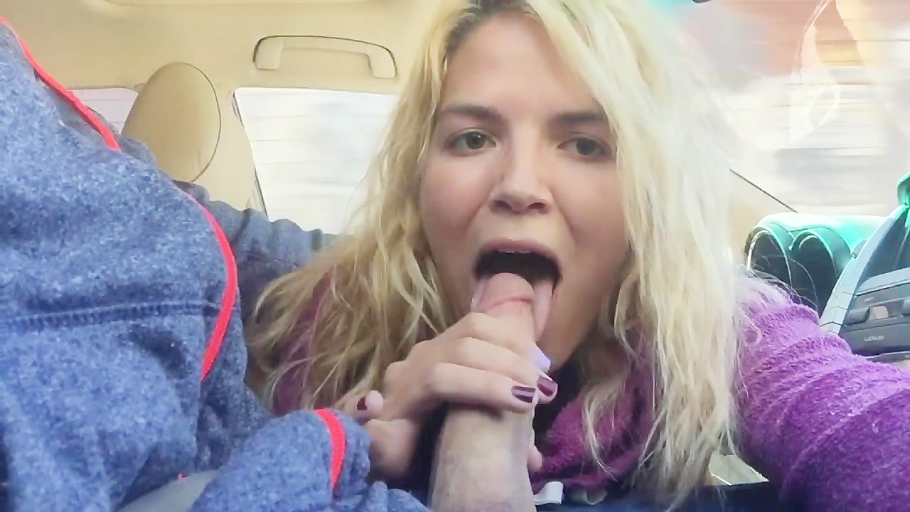 Blowjob While Driving In The Car on camera