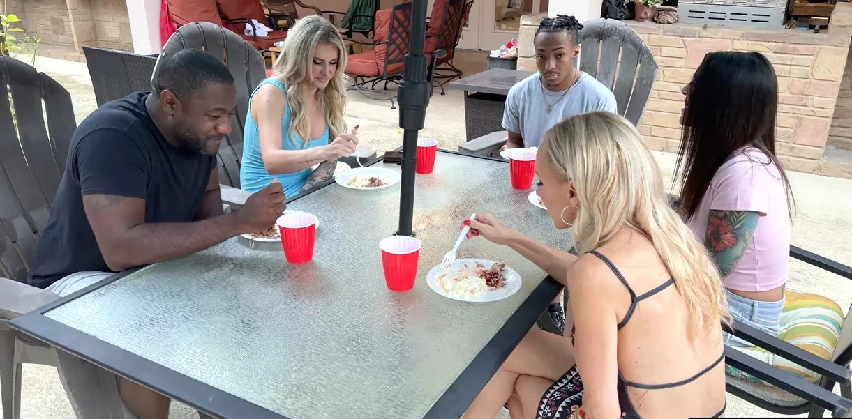 Open Family - Maria May - Sexy Maria May gets a pounding by two big black cocks